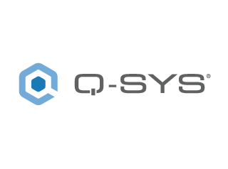 Q-SYS_hex_logo_grey_blue 320x238